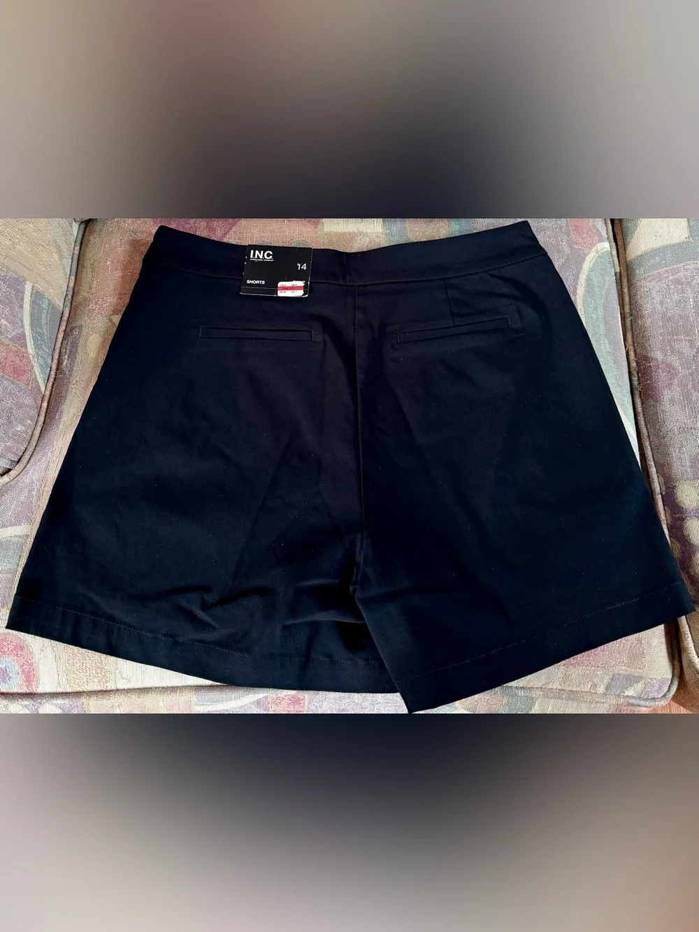 INC International Concepts Black Dress Shorts with Button Detailing; Sz 14; NWT!